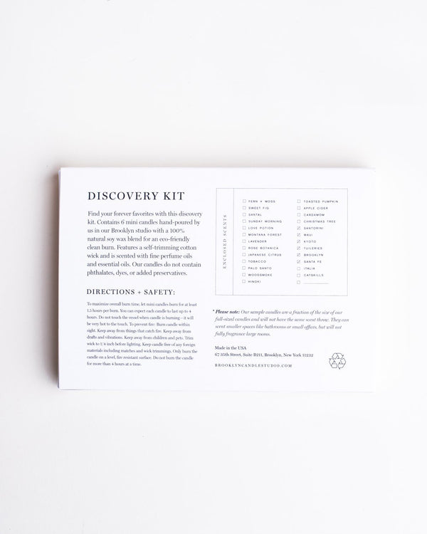 Escapist Bestsellers Discovery Kit Discovery Kits Brooklyn Candle Studio 