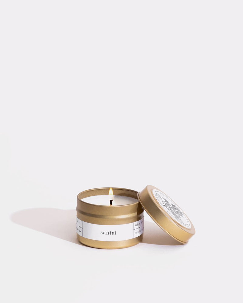 Santal Gold Travel Candle Mini Candle Tins Brooklyn Candle Studio 